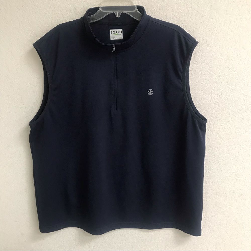 Izod Golf navy pull over quarter zip vest XXL‎